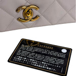 Chanel Light Lilac Calfskin Leather Quilted Flap Chain Bag