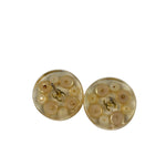 Chanel Vintage CC Clear Resin Faux Pearl Earrings