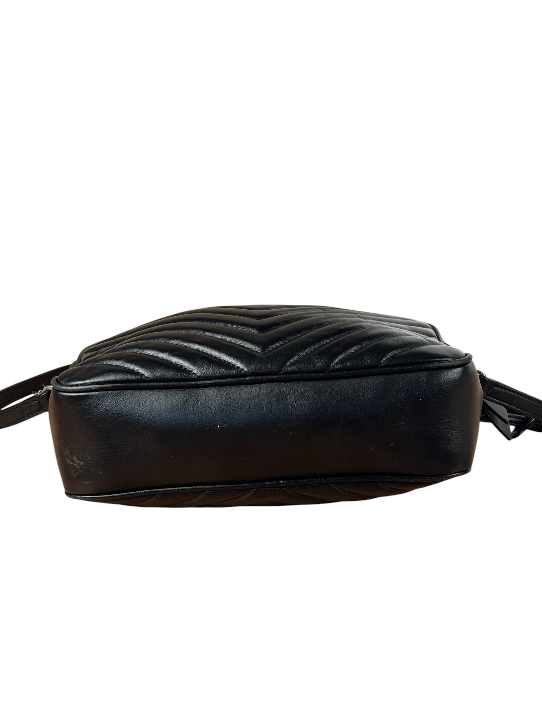Yves Saint Laurent Black Leather Lou Camera Bag