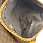 Celine Vintage Leather Macadam Double Pocket Shoulder Bag