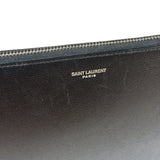 Yves Saint Laurent Black Pebbled Leather Pouch