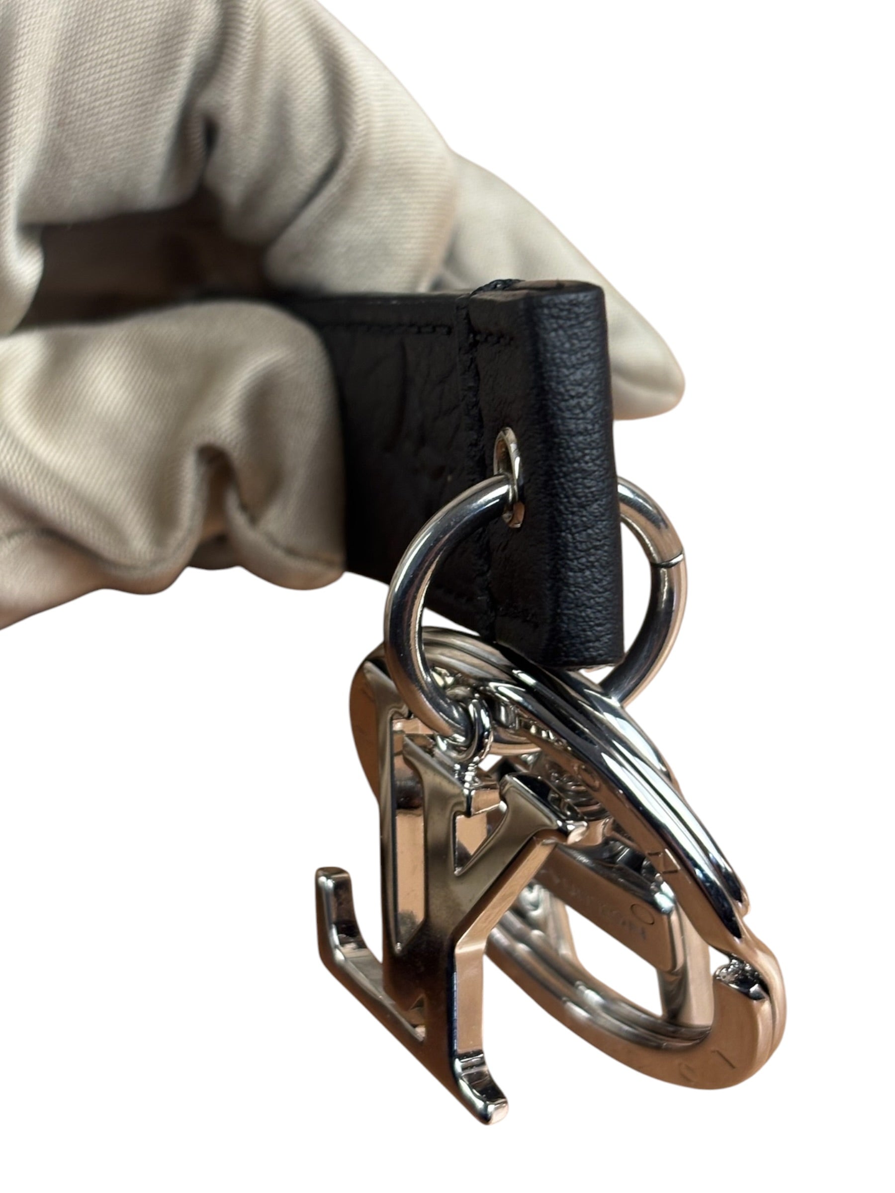 Louis Vuitton Black Monogram Shadow Dragonne Key Holder