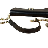 Gucci Black Interlocking G Leather Wallet on Chain