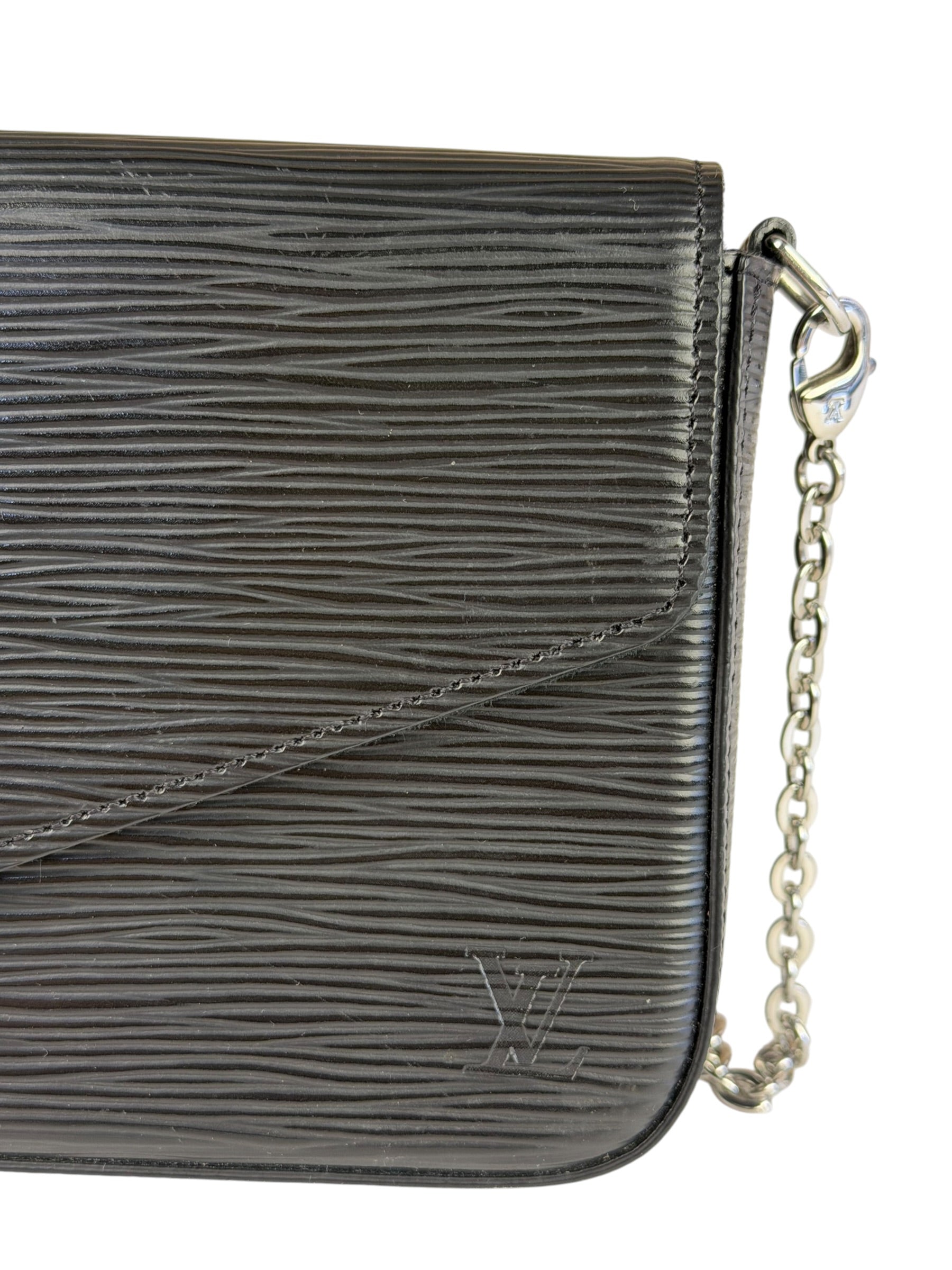 Louis Vuitton Black Epi Leather Felicie Pochette