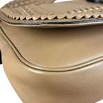 Gucci Vintage Tan Leather Medium Flap Shoulder Bag