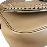 Gucci Vintage Tan Leather Medium Flap Shoulder Bag