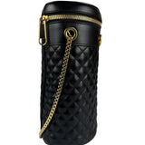 Gucci GG Zumi Cylindrical Black Quilted Leather Shoulder Bag