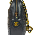 Chanel Black Quilted Lambskin Camera Bag 1989