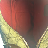 Gucci Brown Leather Trim GG Supreme Soft Trunk Crossbody