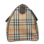 Burberry Leather House Check Boston Duffle Bag