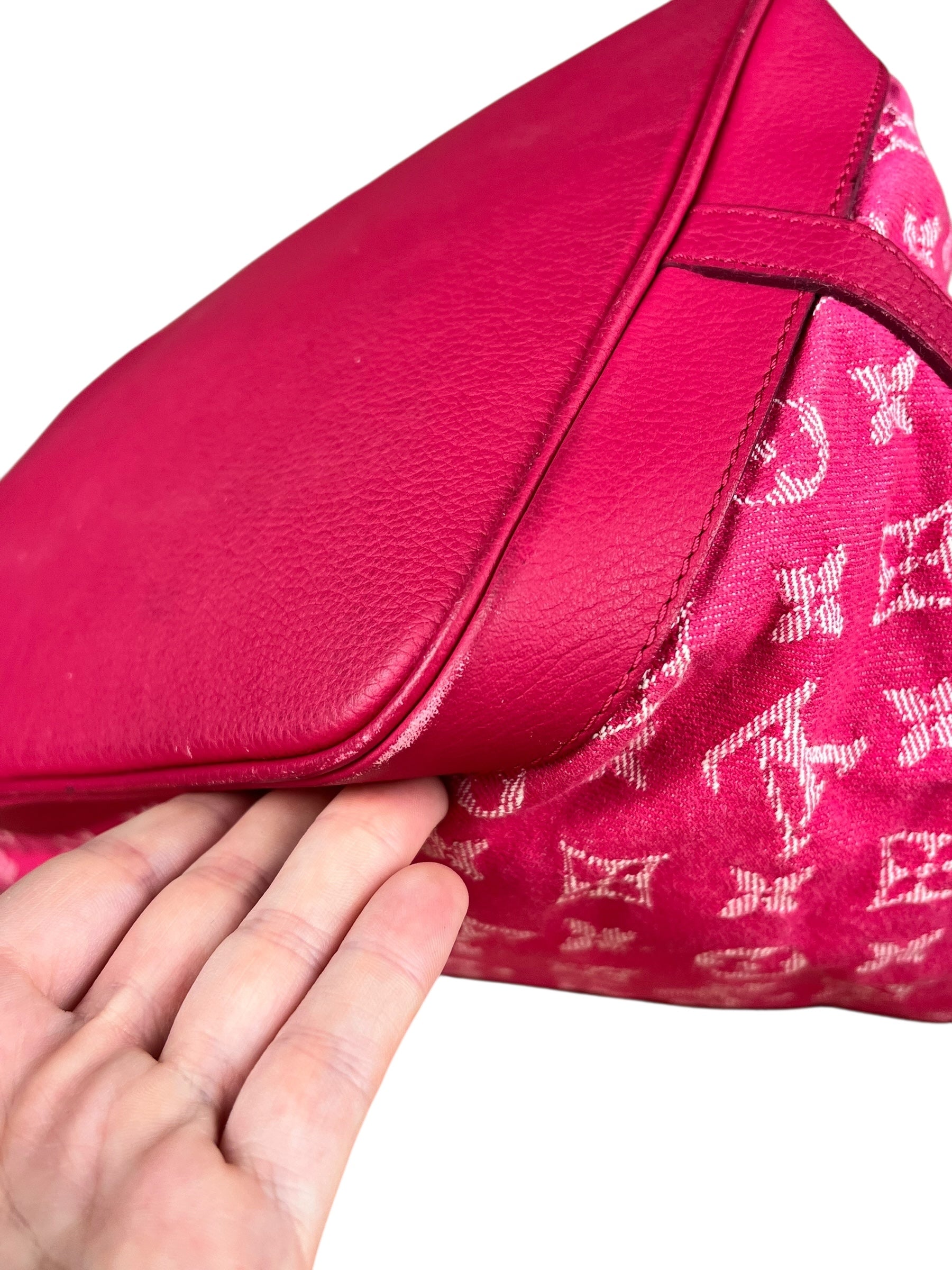 Louis Vuitton Monogram Denim Noefull MM Tote Pink