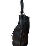 Prada Vintage Black Pebbled Leather Hobo Bag
