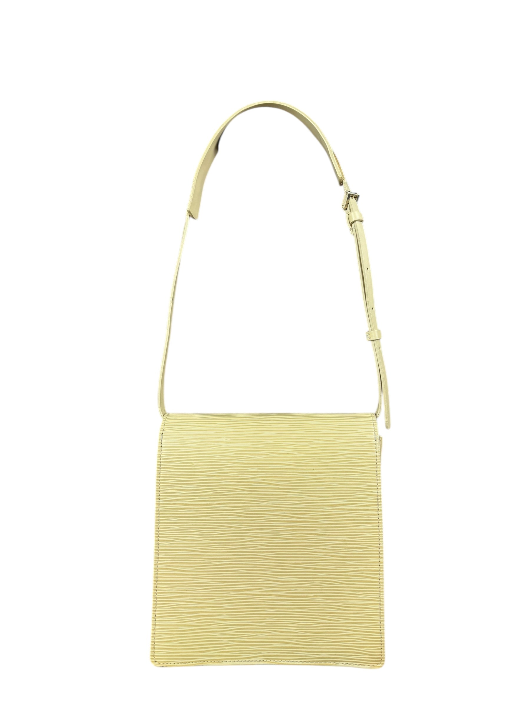 Louis Vuitton Vintage Yellow Epi Biarritz Shoulder Bag