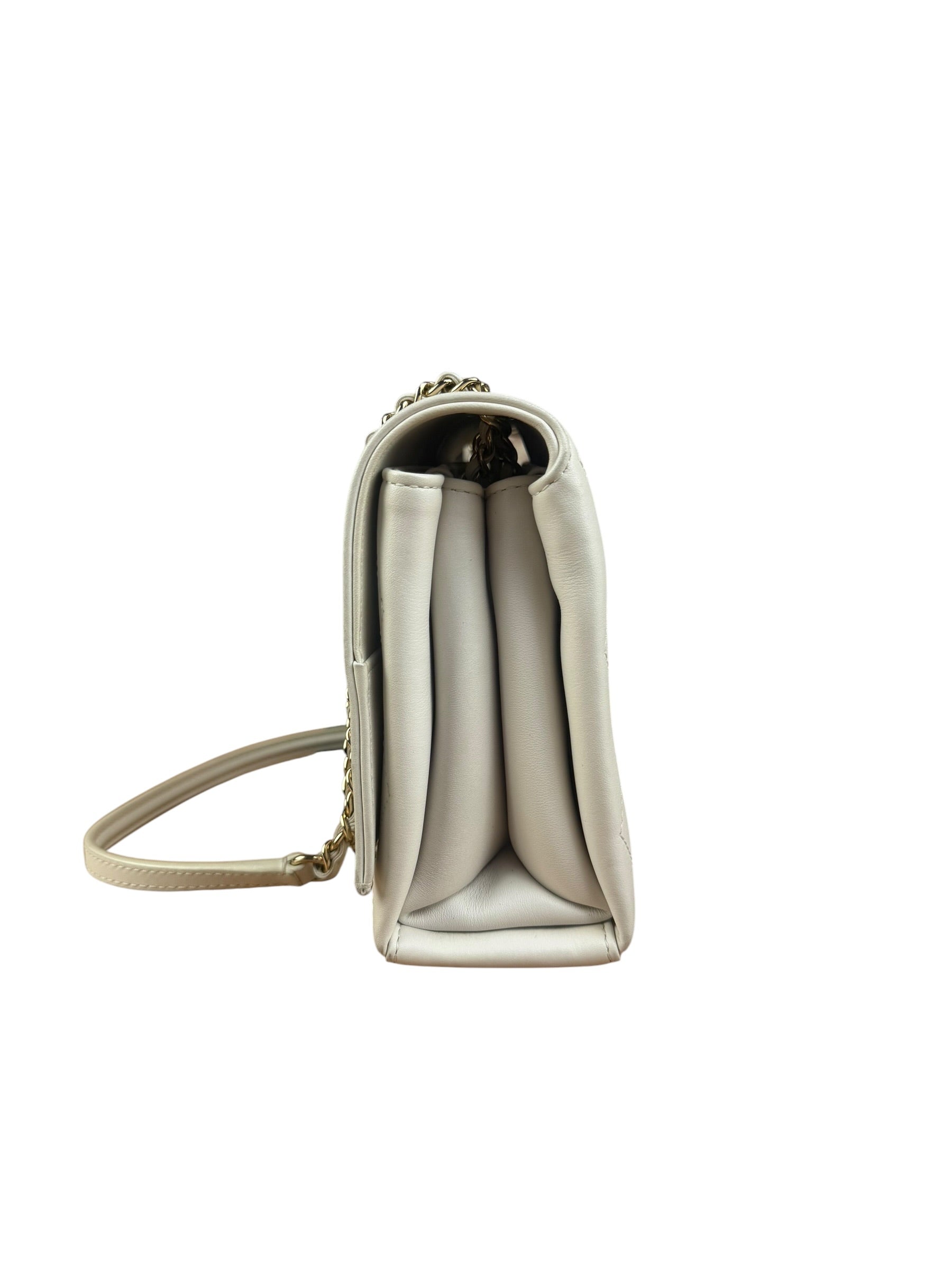 Chanel White Leather Mini Shoulder Bag 1992