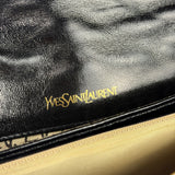 Yves Saint Laurent Black Quilted Leather Clutch