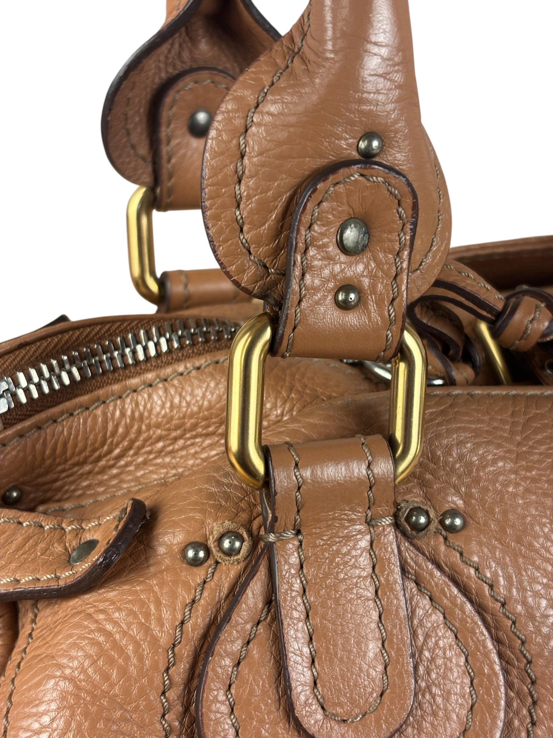 Chloe Vintage Tan Leather Paddington Shoulder Bag