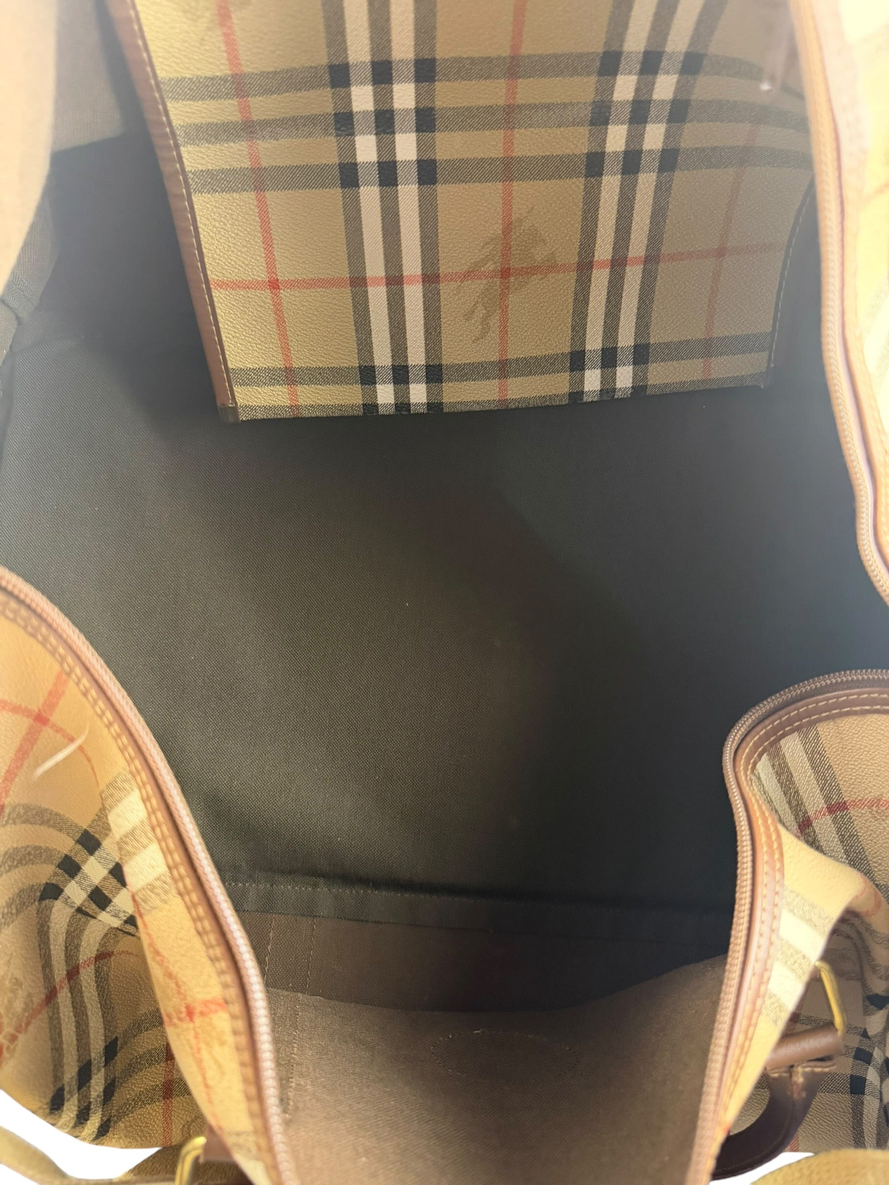 Burberry Vintage House Check Duffel Bag