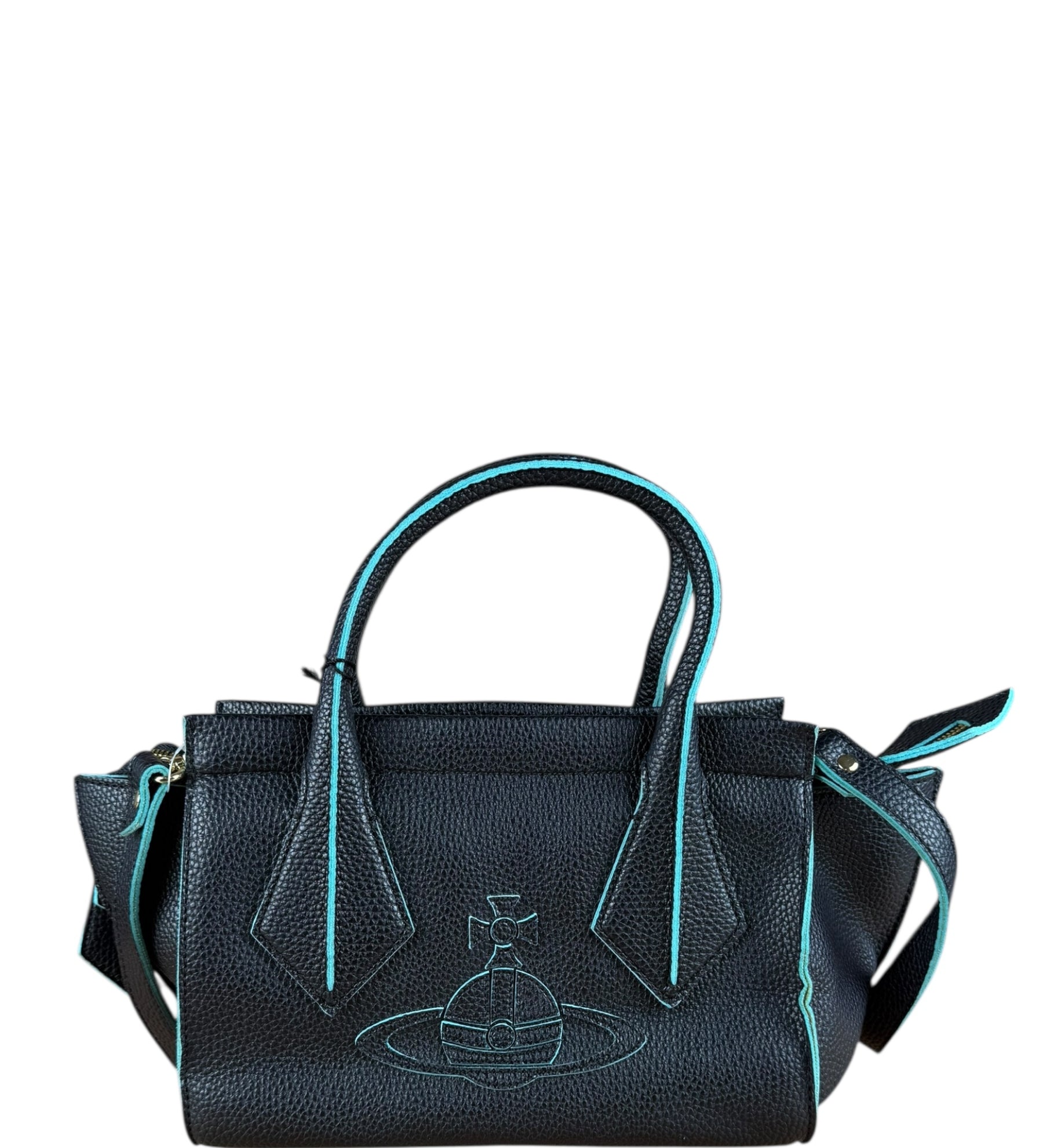 Vivienne Westwood Navy Leather Two Way Bag