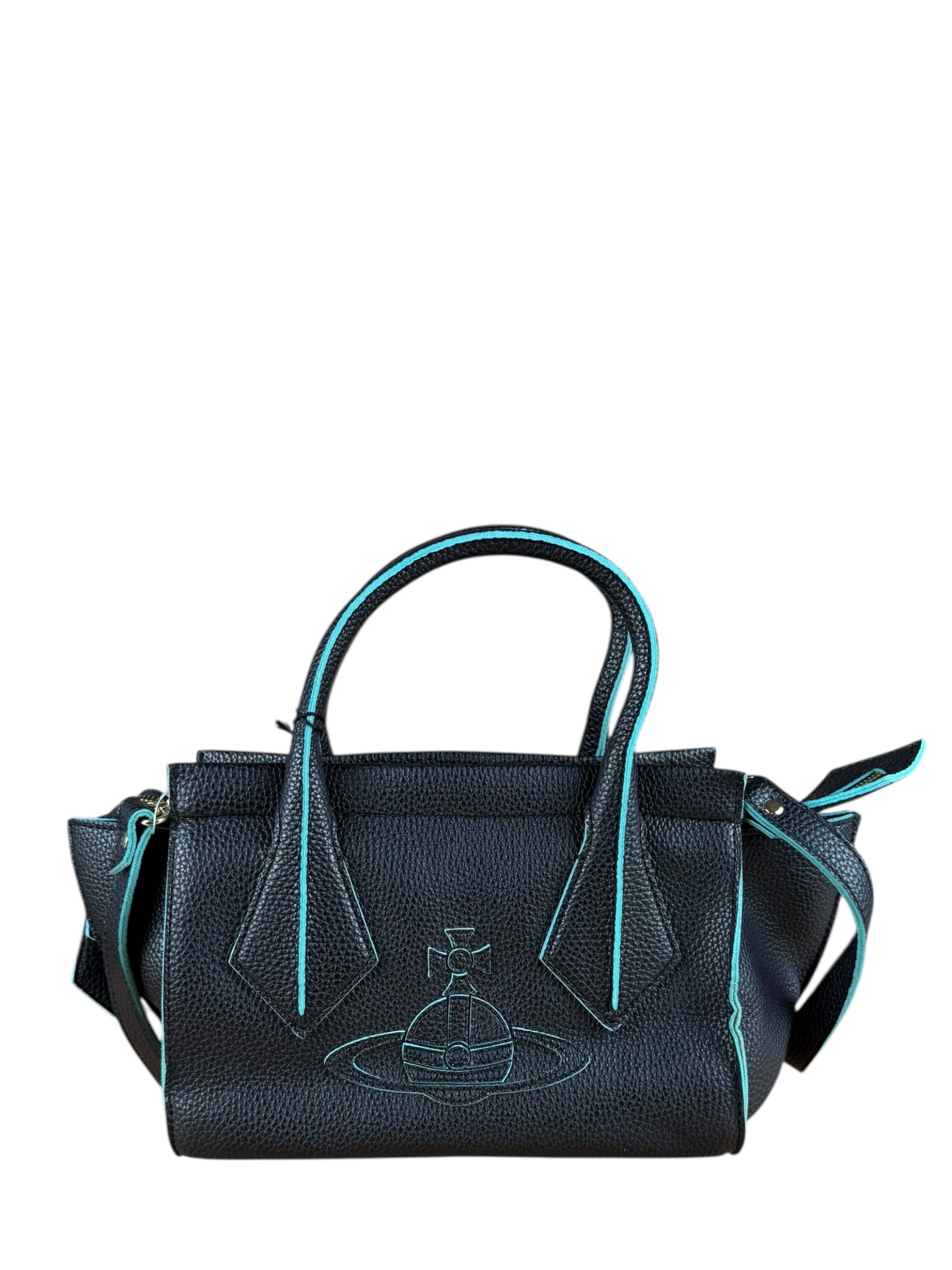 Vivienne Westwood Navy Leather Two Way Bag