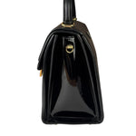 Dolce & Gabbana Black Patent Leather Borsa A Mano Two-Way Bag