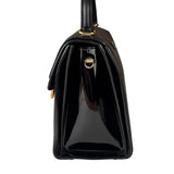 Dolce & Gabbana Black Patent Leather Borsa A Mano Two-Way Bag