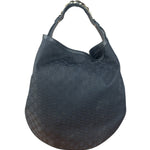 Gucci GG Black Hobo Horsebit Shoulder Bag
