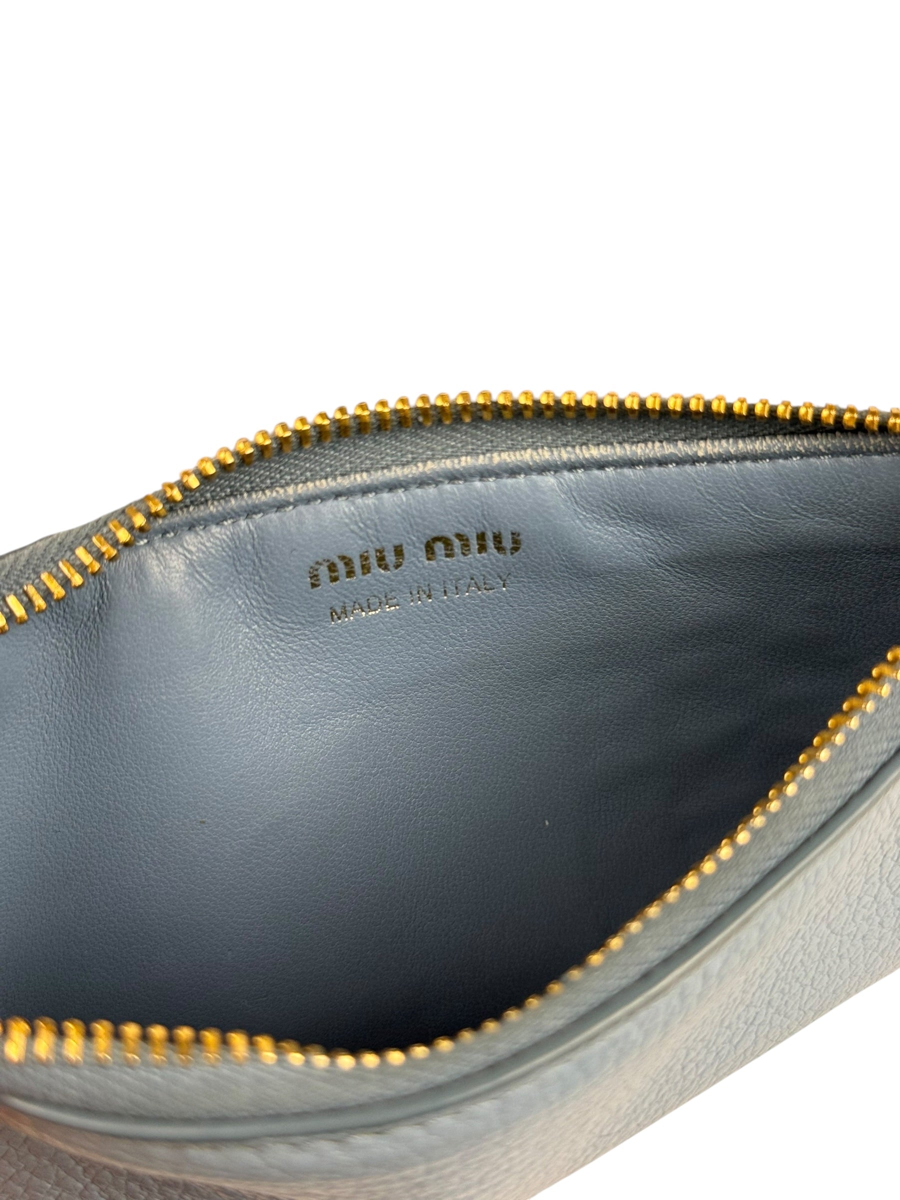 Miu Miu Vintage Blue Zip Cardholder