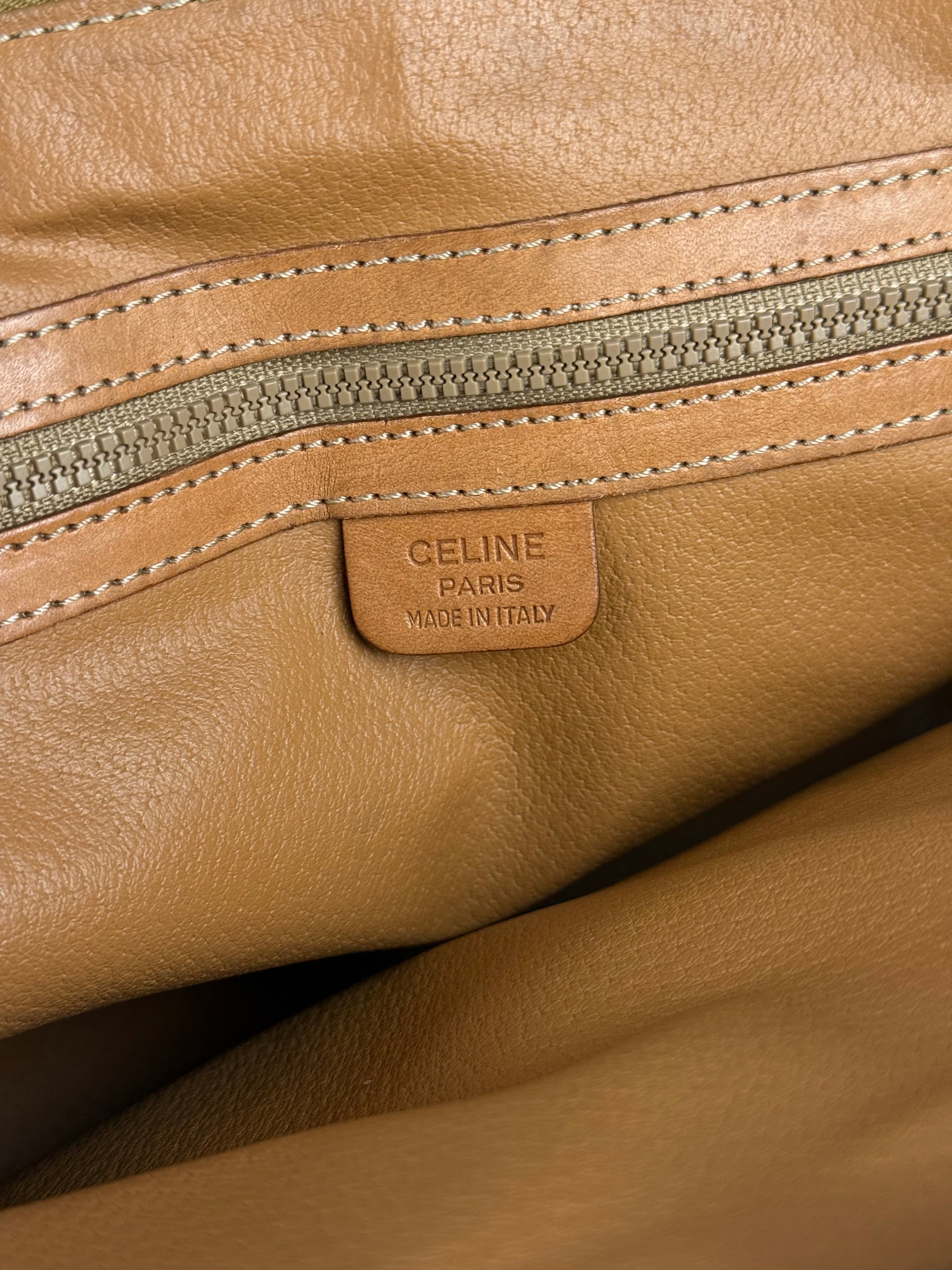 Celine Vintage Macadam Canvas Top Handle Bag