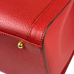 Gucci Red Leather Diana Bamboo Handle Tote