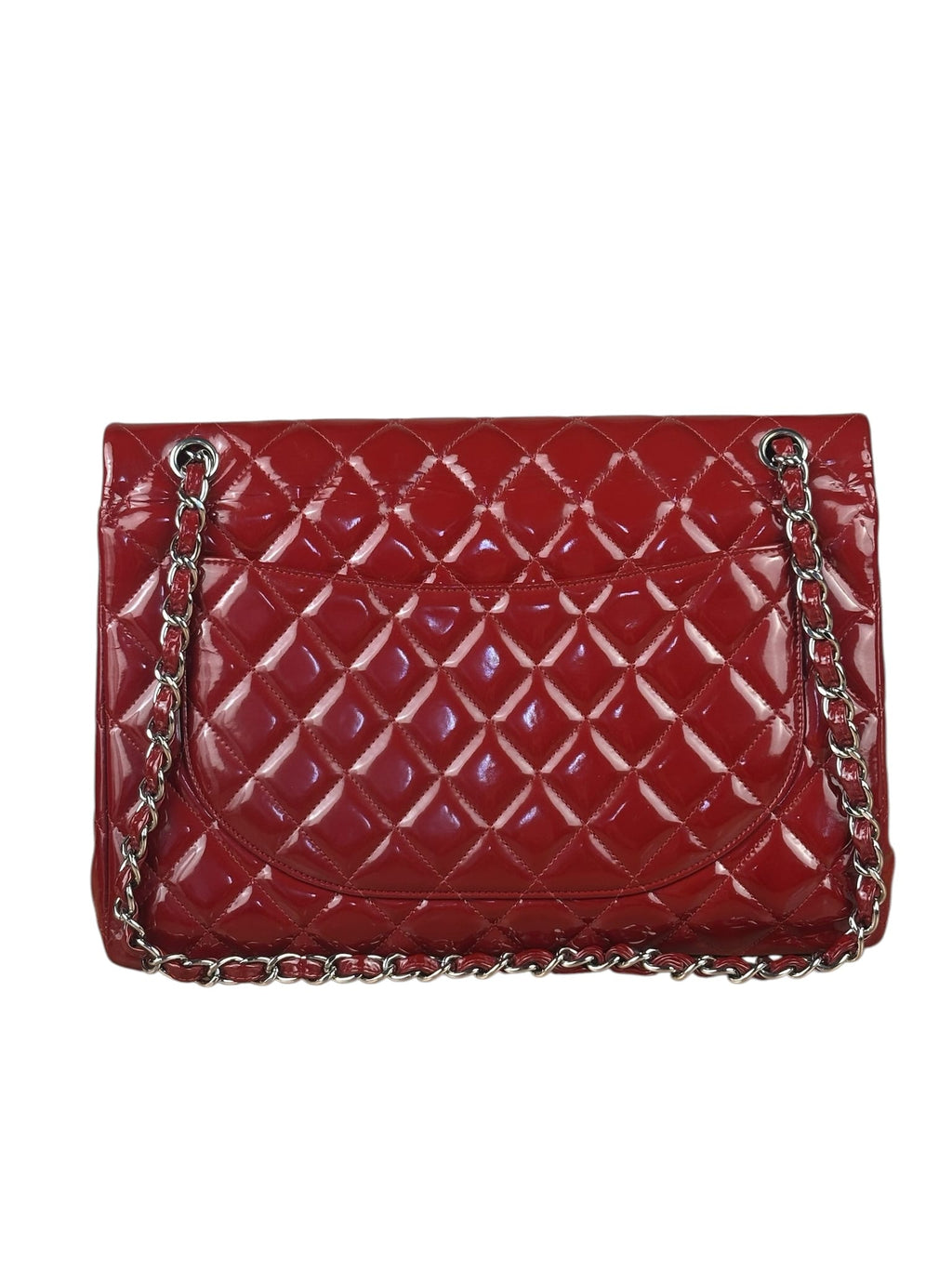 Chanel Red Patent Leather Jumbo Double Flap 2013