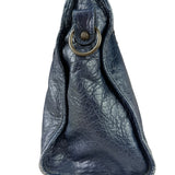 Balenciaga Navy Lambskin Moto Work Two-Way Bag