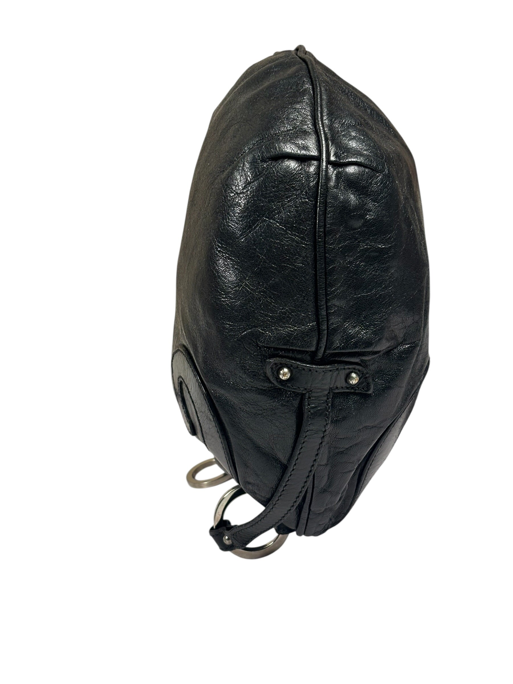 Fendi Black Leather Hobo Bag
