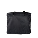 Fendi Vintage Black Nylon Leather Trim FF Roll Tote Bag