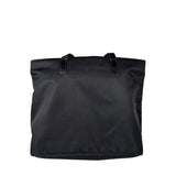 Fendi Vintage Black Nylon Leather Trim FF Roll Tote Bag