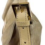 Fendi Beige Suede/Leather Trim Baguette