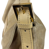 Fendi Beige Suede/Leather Trim Baguette