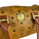 MCM Vintage Leather Logo Boston Handbag