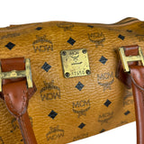 MCM Vintage Leather Logo Boston Handbag