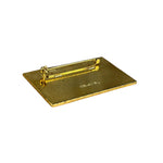Chanel Vintage gold Plated Logo Brooch