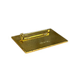 Chanel Vintage gold Plated Logo Brooch