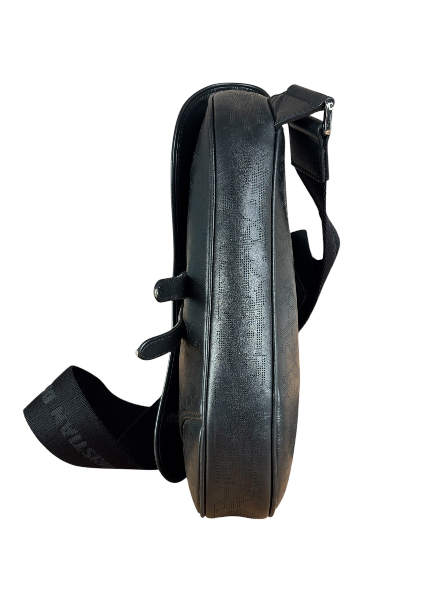 Christian Dior Black Calfskin Galaxy Saddle Messenger Bag