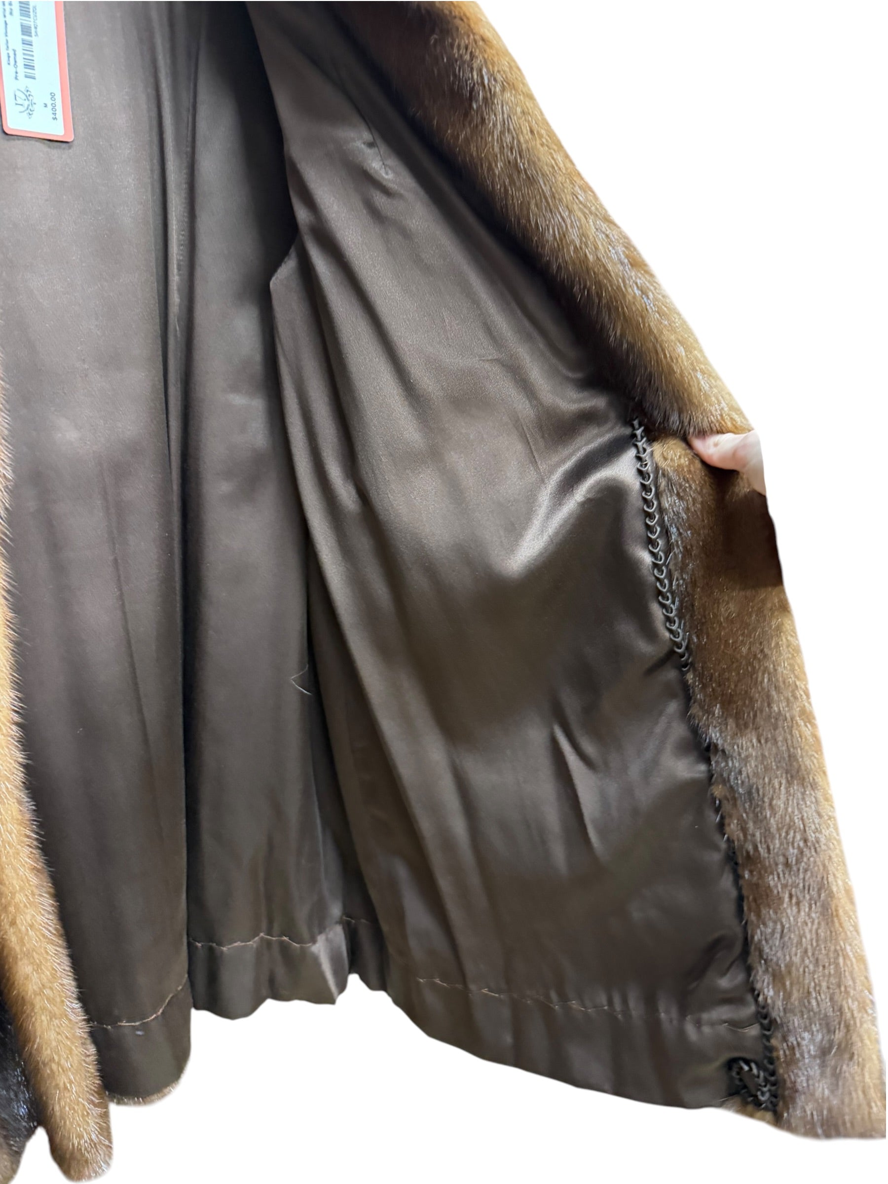 Vintage Kings Tailor Brown Mink Fur Mid Length Coat