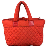 Chanel Red Nylon Coco Cocoon Tote Bag 2009