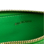 Balenciaga Green Leather Le Cagole Coin/Card Holder