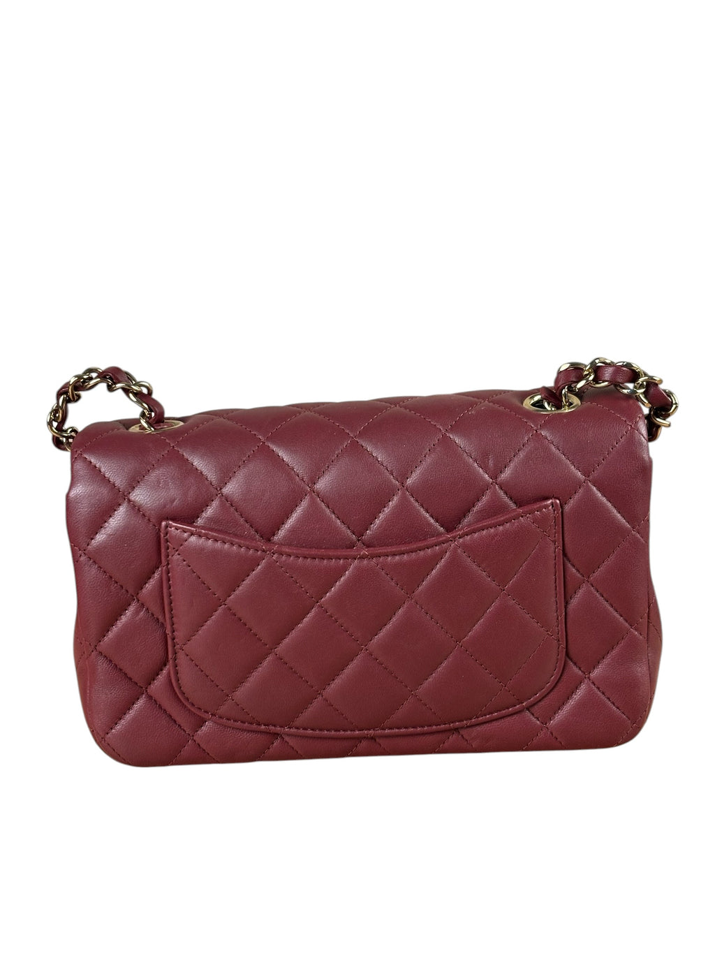 Chanel Burgundy Quilted Lambskin Small Flap Bag 2021