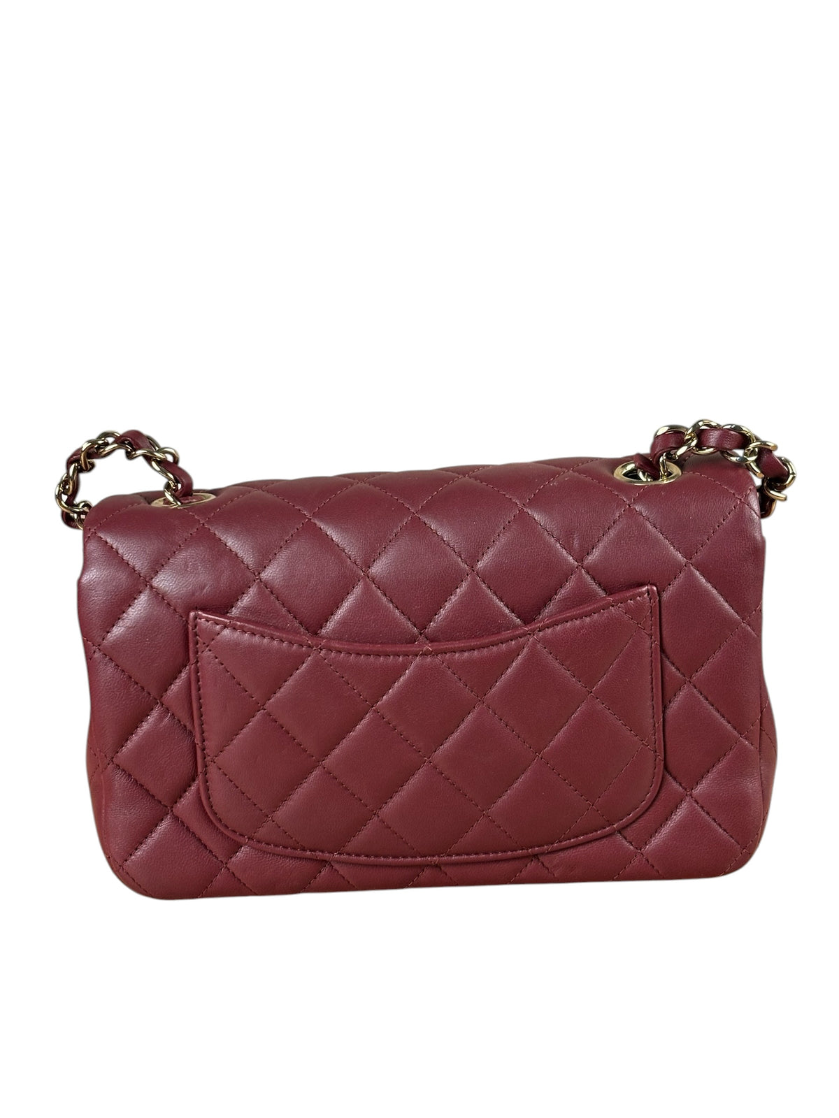 Chanel Burgundy Quilted Lambskin Small Flap Bag 2021