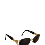 Fendi Gold/Blue Oval Metal Framed Sunglasses