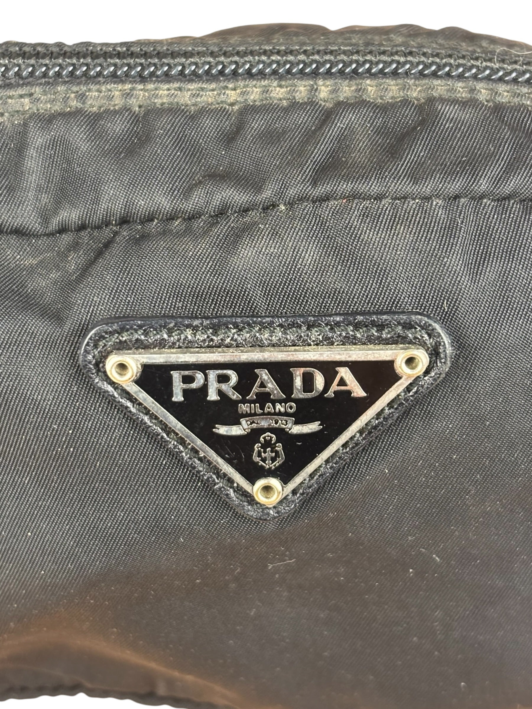 Prada Black Nylon Mini Travel Pouch