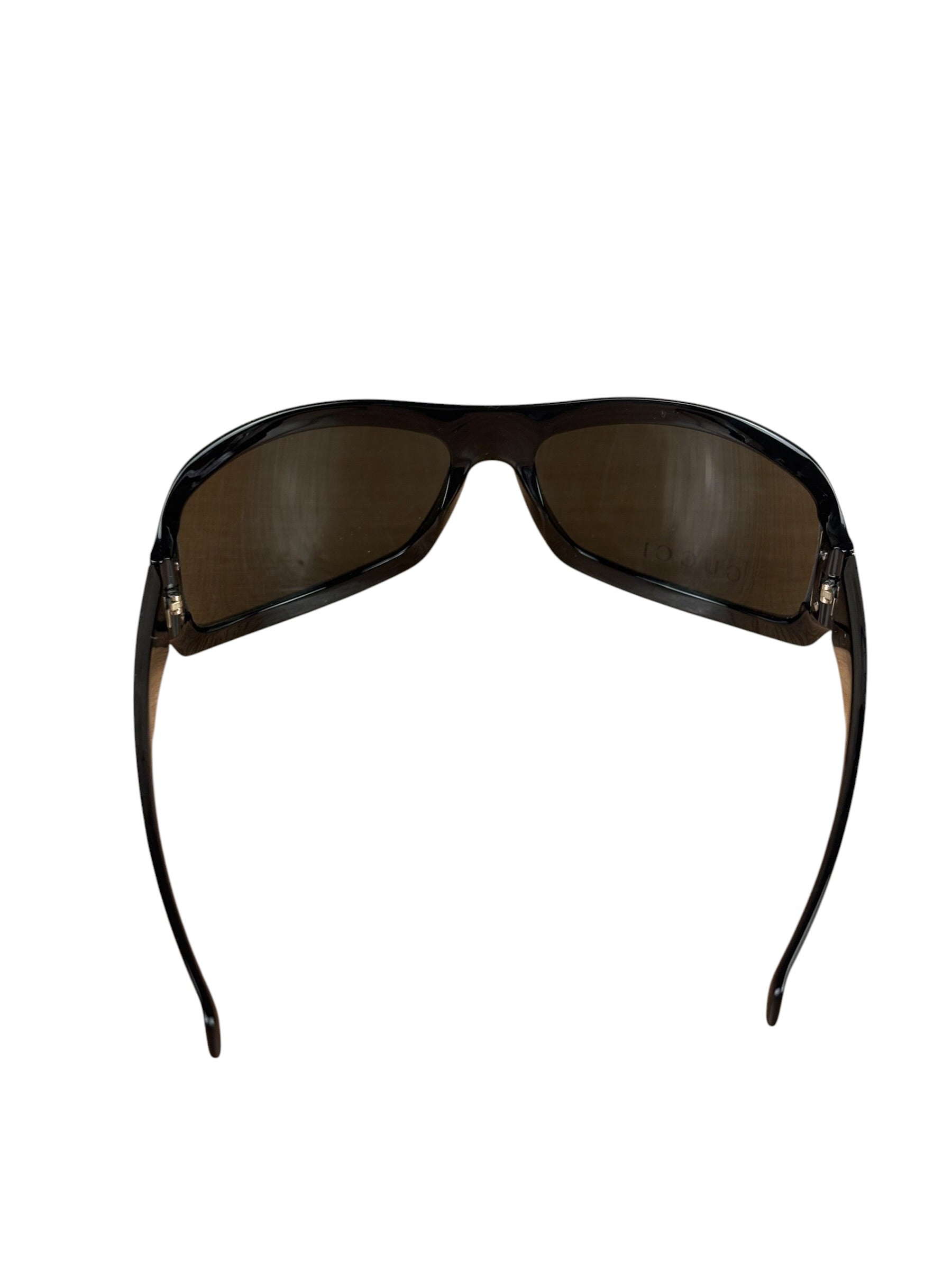 Gucci Black GG.15.1/N/S Black Injection-Frame Shield Sunglasses