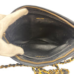 Chanel Vintage Black Quilted Leather CC Camera Bag 1989